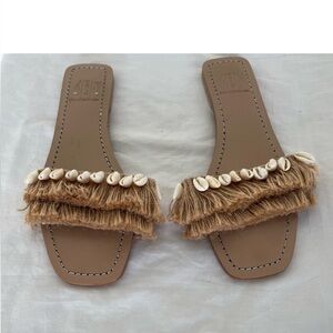 House of Harlow 1960s Fringe Sandals